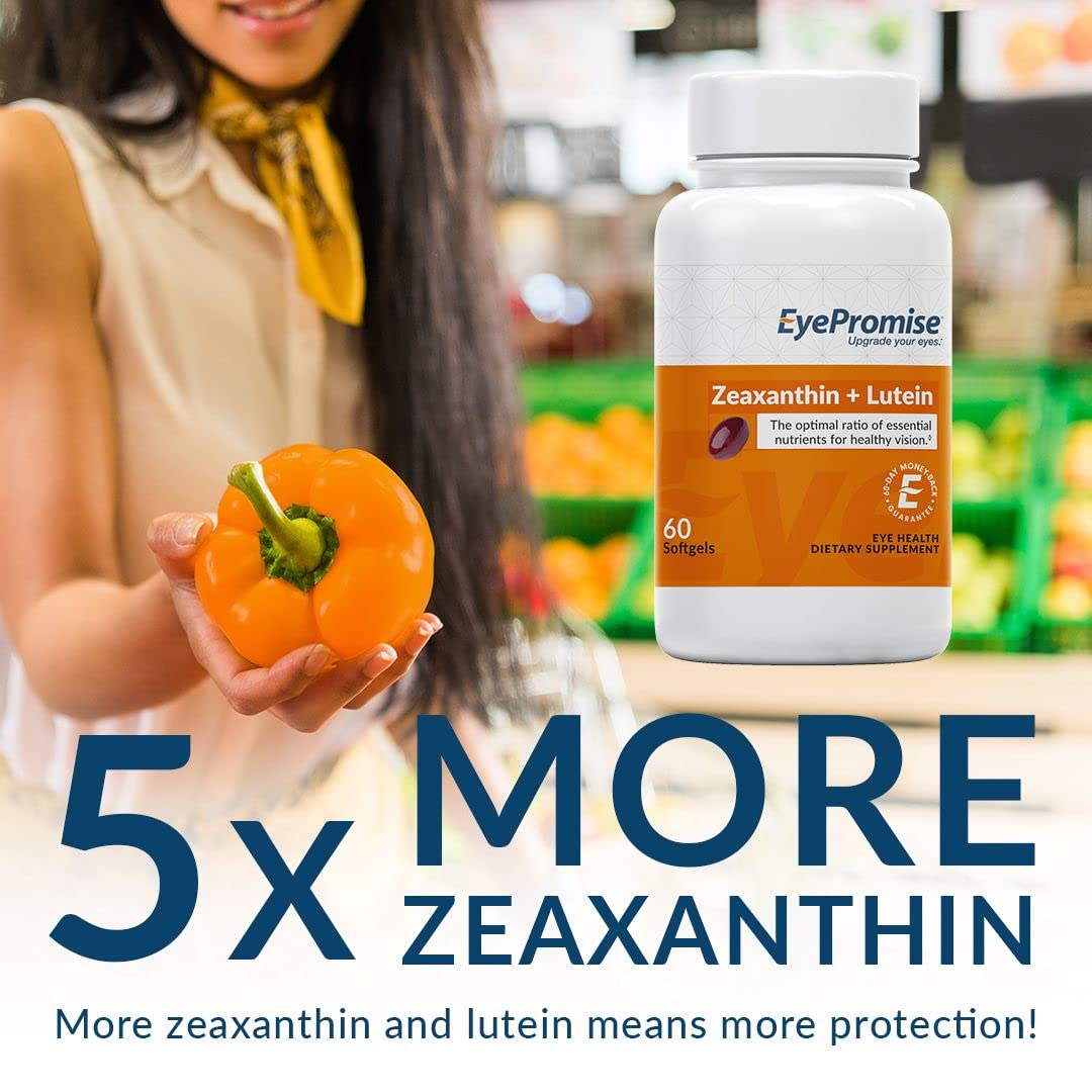 EyePromise Zeaxanthin + Lutein Eye Vitamin – 60 Softgels | Gluten-Free & Vegetarian