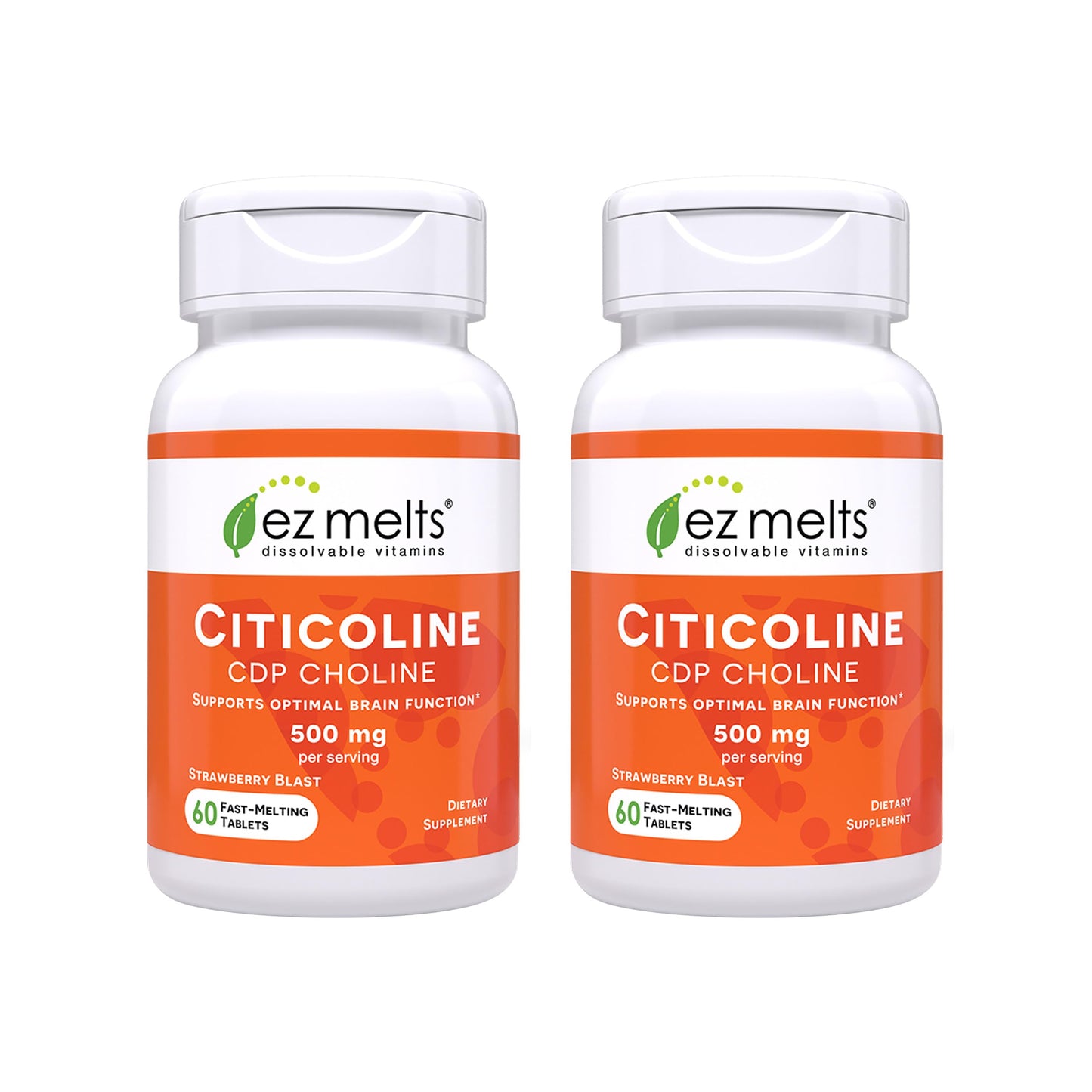 EZ Melts Dissolvable Citicoline 250 mg – Sugar-Free, 2-Month Supply (2 Pack)