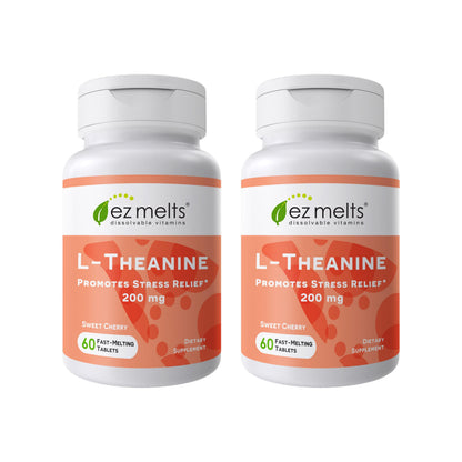 EZ Melts Dissolvable L-Theanine 200 mg – Sugar-Free 2-Pack (1-Month Supply)