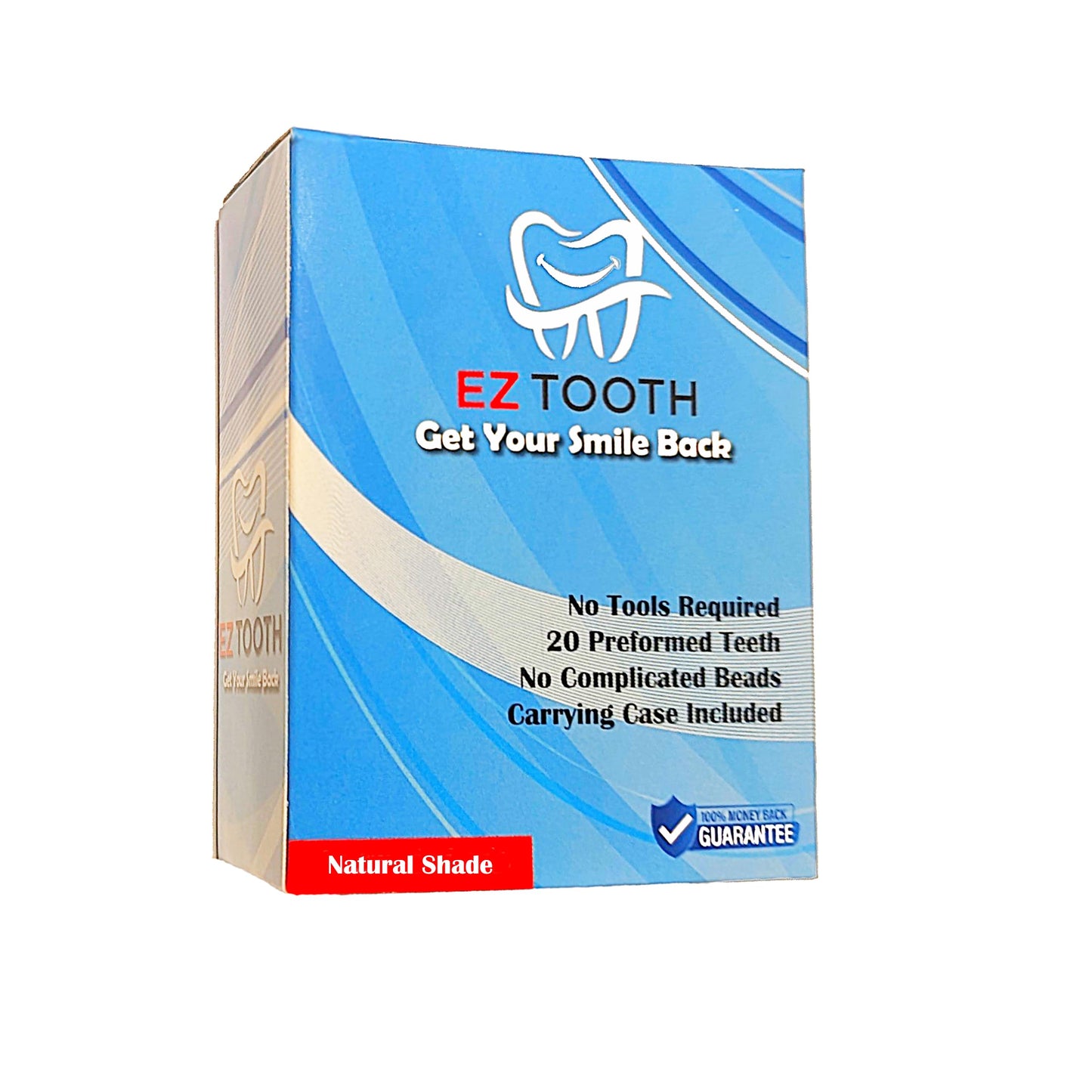 EZ Tooth - Temporary Tooth Replacement Kit | Preformed Tooth, Instant Repair, Natural Bright Shade (Patent Pending)
