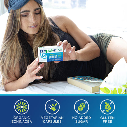 EZC Pak 5-Day Immune Booster: Echinacea, Vitamin C, Zinc & Vitamin D – Pack of 2