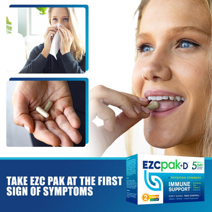 EZC Pak 5-Day Immune Booster: Echinacea, Vitamin C, Zinc & Vitamin D – Pack of 2