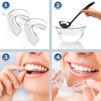 EZGO Teeth Whitening Trays - BPA Free Moldable Mouth Guards, Custom Fit
