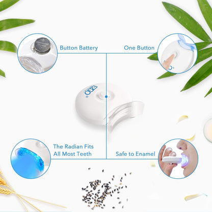 EZGO Teeth Whitening LED Accelerator Lights – 5 LED Bulbs, Faster Whitening with Gel, Trays or Strips