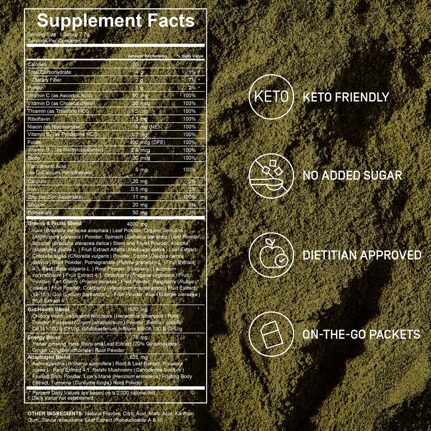 Factor Form Daily Greens Superfood Powder – Gut Health, Energy & Immunity | 30 Servings