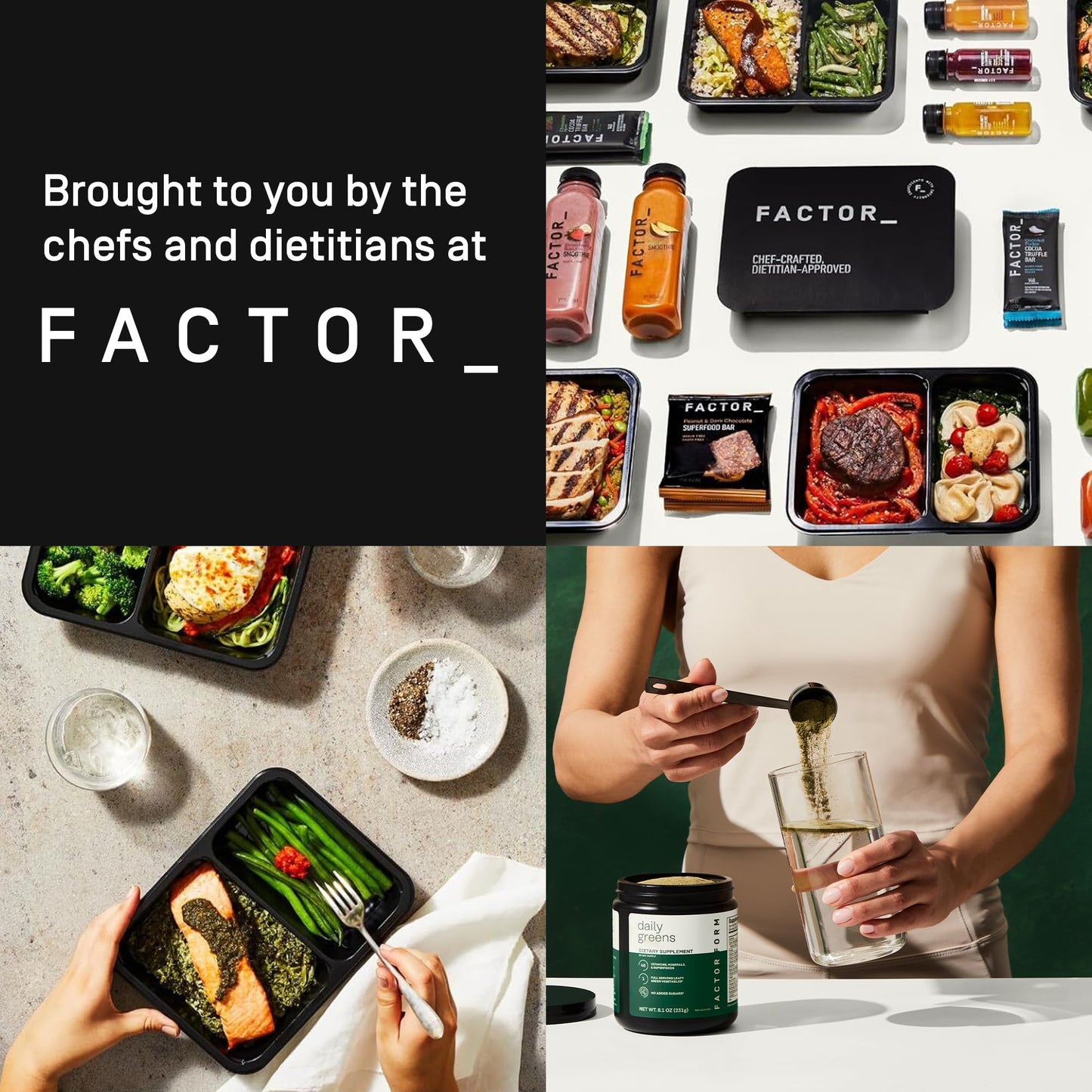 Factor Form Daily Greens Superfood Powder – Gut Health, Energy & Immunity | 30 Servings