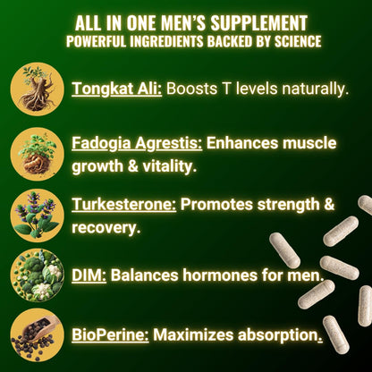 43,650mg Fadogia Agrestis for Men – Turkesterone, Tongkat Ali & DIM