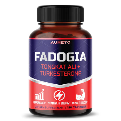 Fadogia Agrestis Supplement with Turkesterone, Tongkat Ali & D3 – Male Energy, Strength & Memory