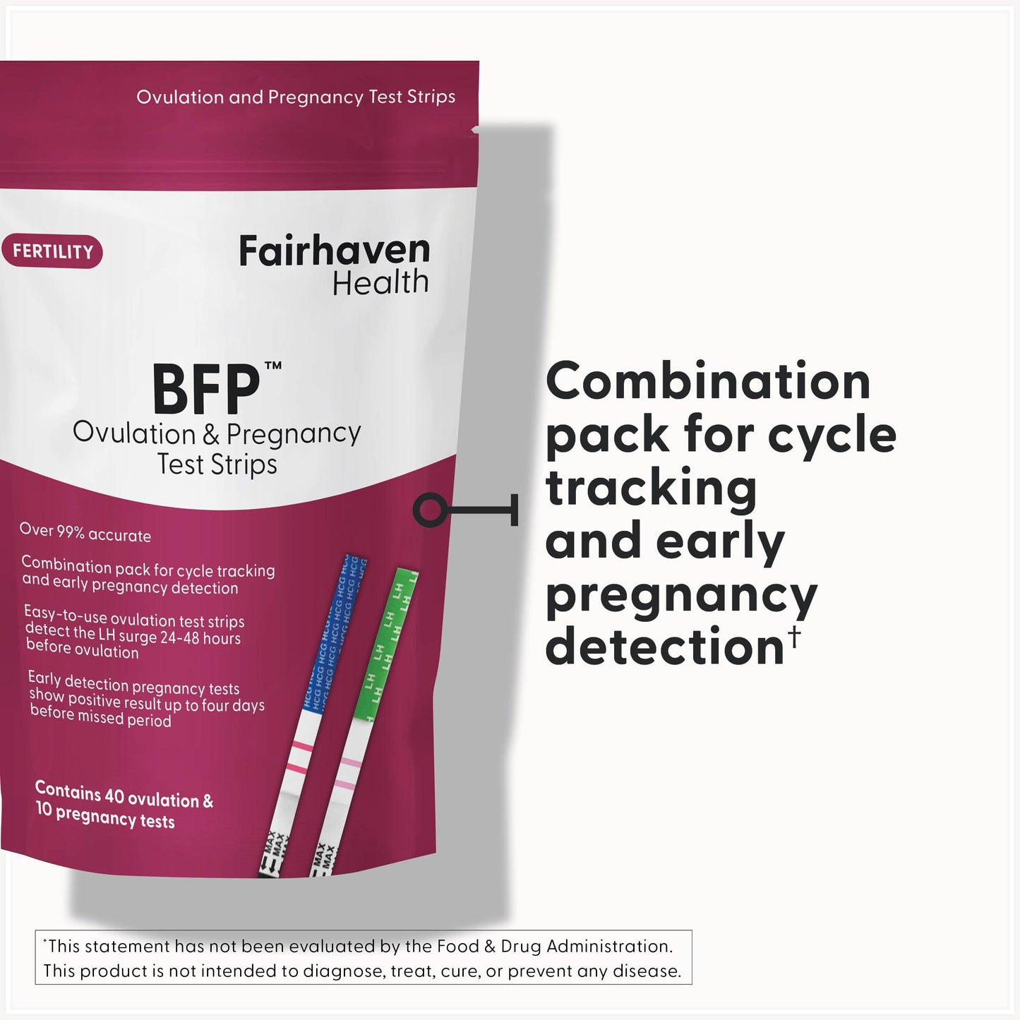 Fairhaven Health BFP Kit - 40 Ovulation & 10 Pregnancy Strips