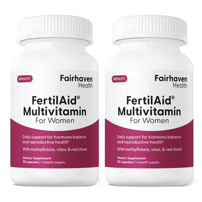 Fairhaven Health FertilAid for Women | Prenatal Vitamin for Fertility Support with Vitex & Folate | 180 Capsules