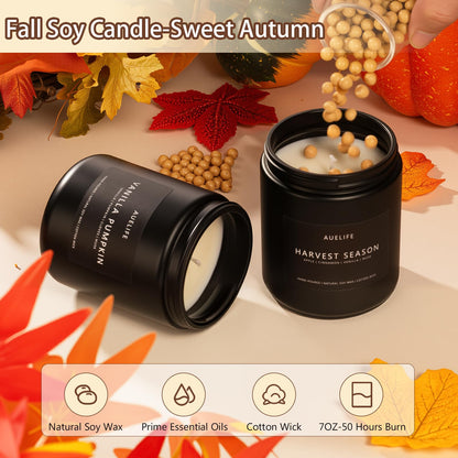 Fall Maple Syrup Latte Candle - 7 oz Natural Soy Wax | Cozy Autumn Decor
