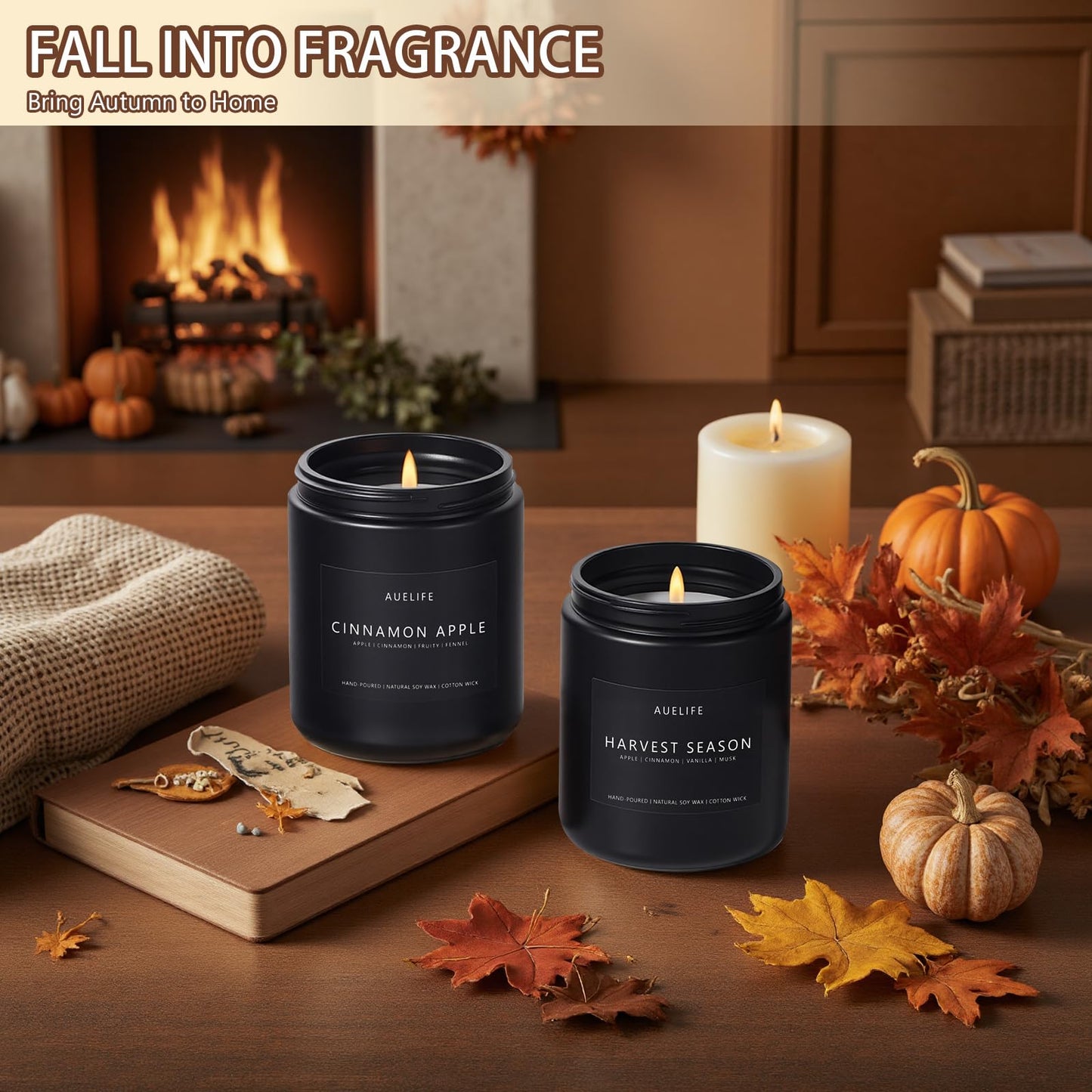 Fall Maple Syrup Latte Candle - 7 oz Natural Soy Wax | Cozy Autumn Decor
