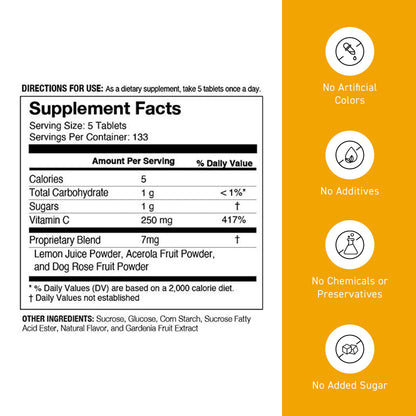 Umeken C-Balance Chewable Vitamin C - High Potency for Adults & Kids, 200g (4.5 Months)