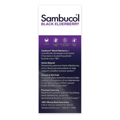 Sambucol Black Elderberry Syrup for Kids – Immune Support & Vitamin C, 4 oz