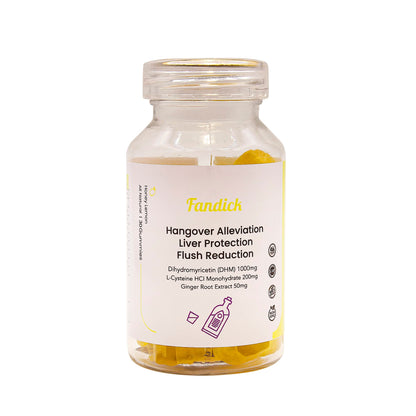 FANDICK DHM 1000 Dihydromyricetin Gummies (30 Count) – Ginger Root, Electrolyte Pectin