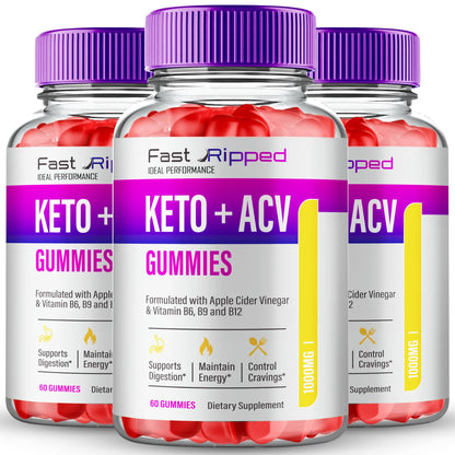 Fast Ripped Keto ACV Gummies 1000MG – Maximum Strength Keto + ACV Gummies