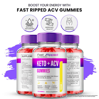 Fast Ripped Keto ACV Gummies 1000MG – Maximum Strength Keto + ACV Gummies