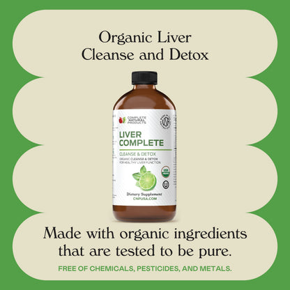 Complete Natural Products Liver Complete 12oz – Organic Liquid Liver Support & Detox