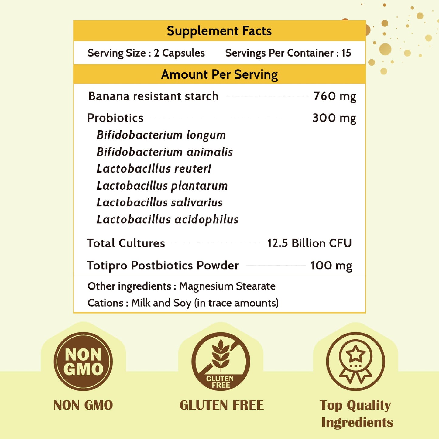 Fecula Biotech Synbiotic Gut Health - 3-in-1 Probiotic/Prebiotic/Postbiotic, 30 Caps, D-Lactate Free