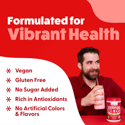Feel Great Organic Superfood Reds Powder – Beet Root & Digestive Support