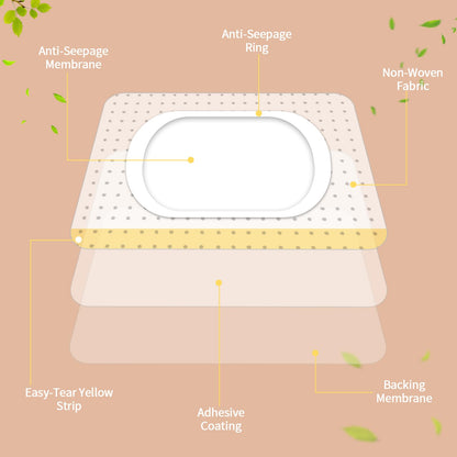 30PCS Self-Adhesive Castor Oil Patches – Leak-Proof, No Wash (5.51 x 5.12 in)