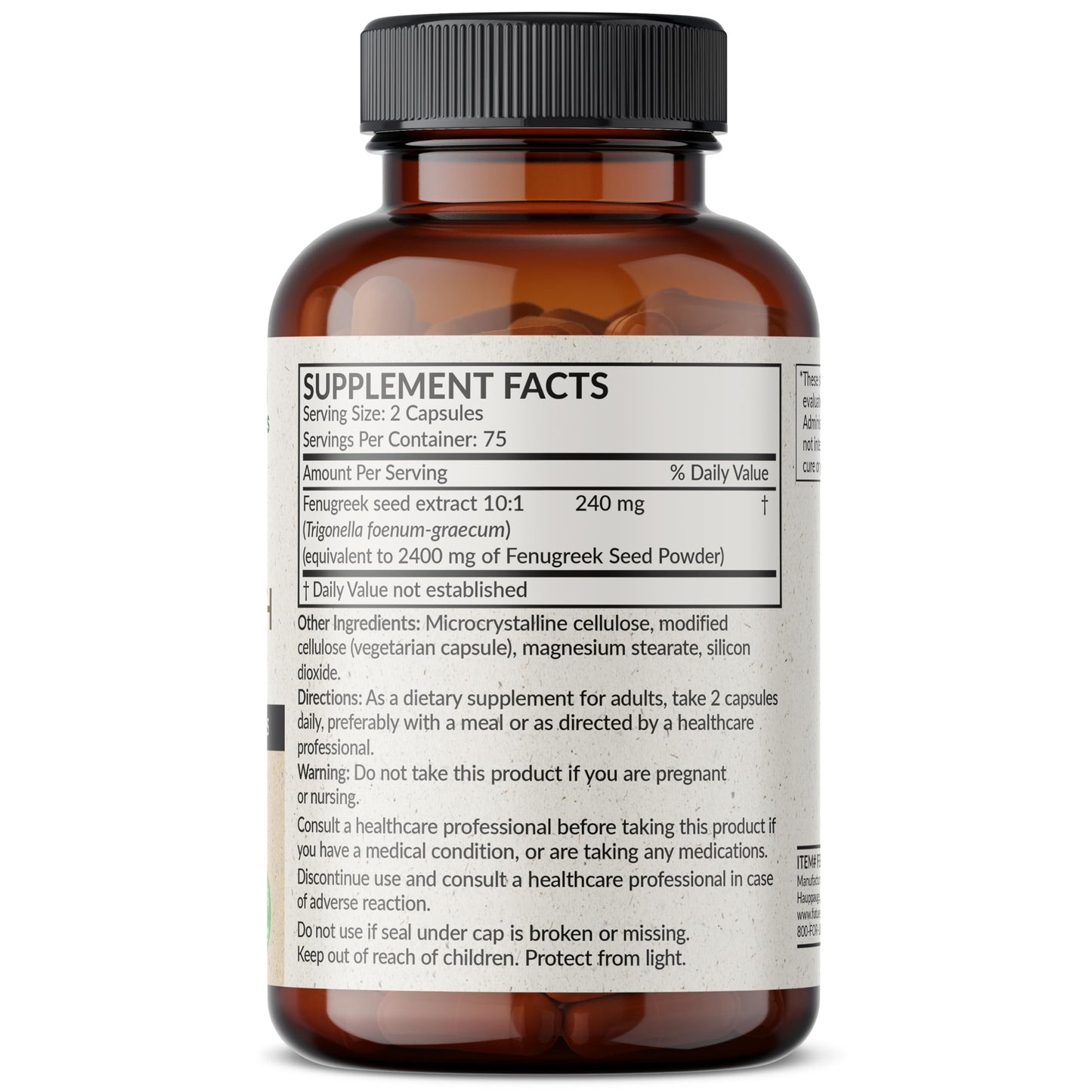 Futurebiotics Fenugreek Extra Strength – Non-GMO, Vegan, 150 Capsules
