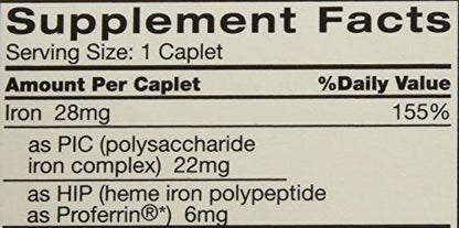 Feosol Complete with Bifera Iron 30 Caplets (3 Pack) | Iron Supplement