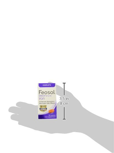 Feosol Complete with Bifera Iron 30 Caplets (3 Pack) | Iron Supplement