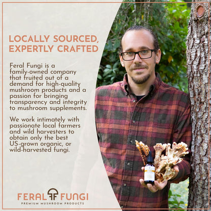 Feral Fungi Myco-Vitality Tincture – 100% Pure USA Mushroom Extract 1 oz