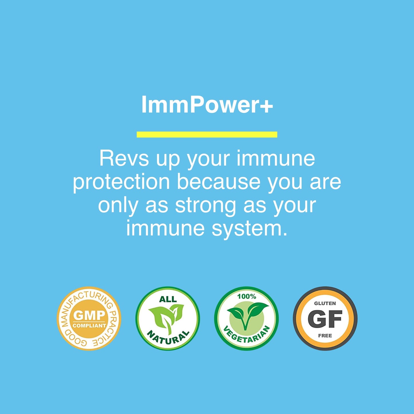 American BioSciences ImmPower Plus – AHCC & Fermented Wheat Germ Extract Immune Support, 550mg Capsule, 60 Veggie Caps