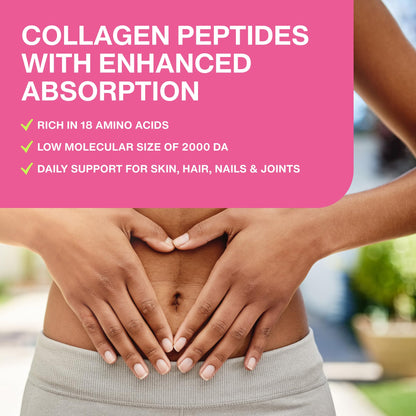Advanced Collagen Peptides for Women – Grass-Fed Type I & III, 10g per Scoop, Unflavored