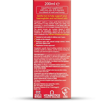 Feroglobin Gentle Iron & Nutrient Liquid | Reduce Tiredness and Fatigue | Natural Iron Source