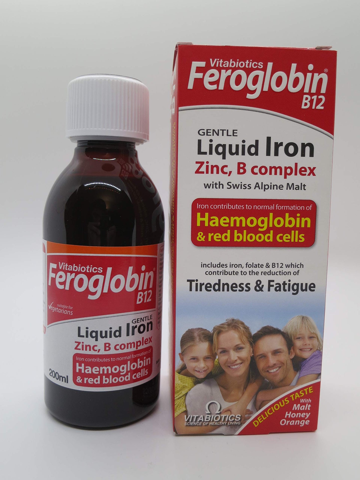 Feroglobin Vitabiotics Iron & B12 Liquid Supplement 200ml