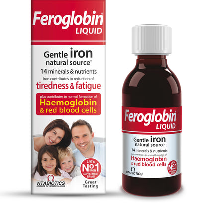Feroglobin Gentle Iron & Nutrient Liquid | Reduce Tiredness and Fatigue | Natural Iron Source