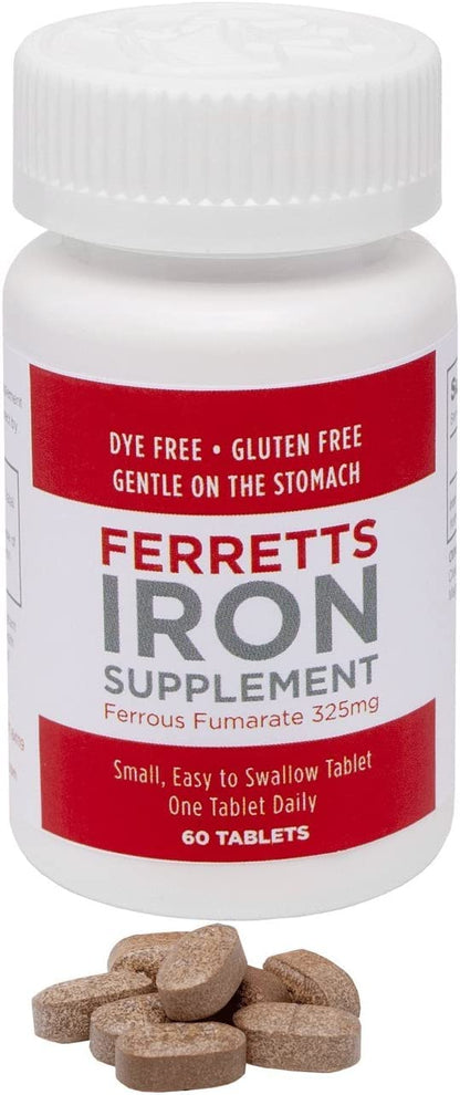 Ferretts Iron Supplement Tablets – 325 mg Iron, 3-Pack (Gluten Free)