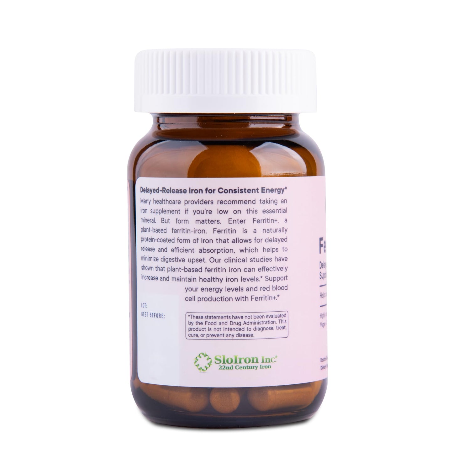 Flora Ferritin+ Delayed-Release Iron – Plant-Based, Vegan, Gluten-Free