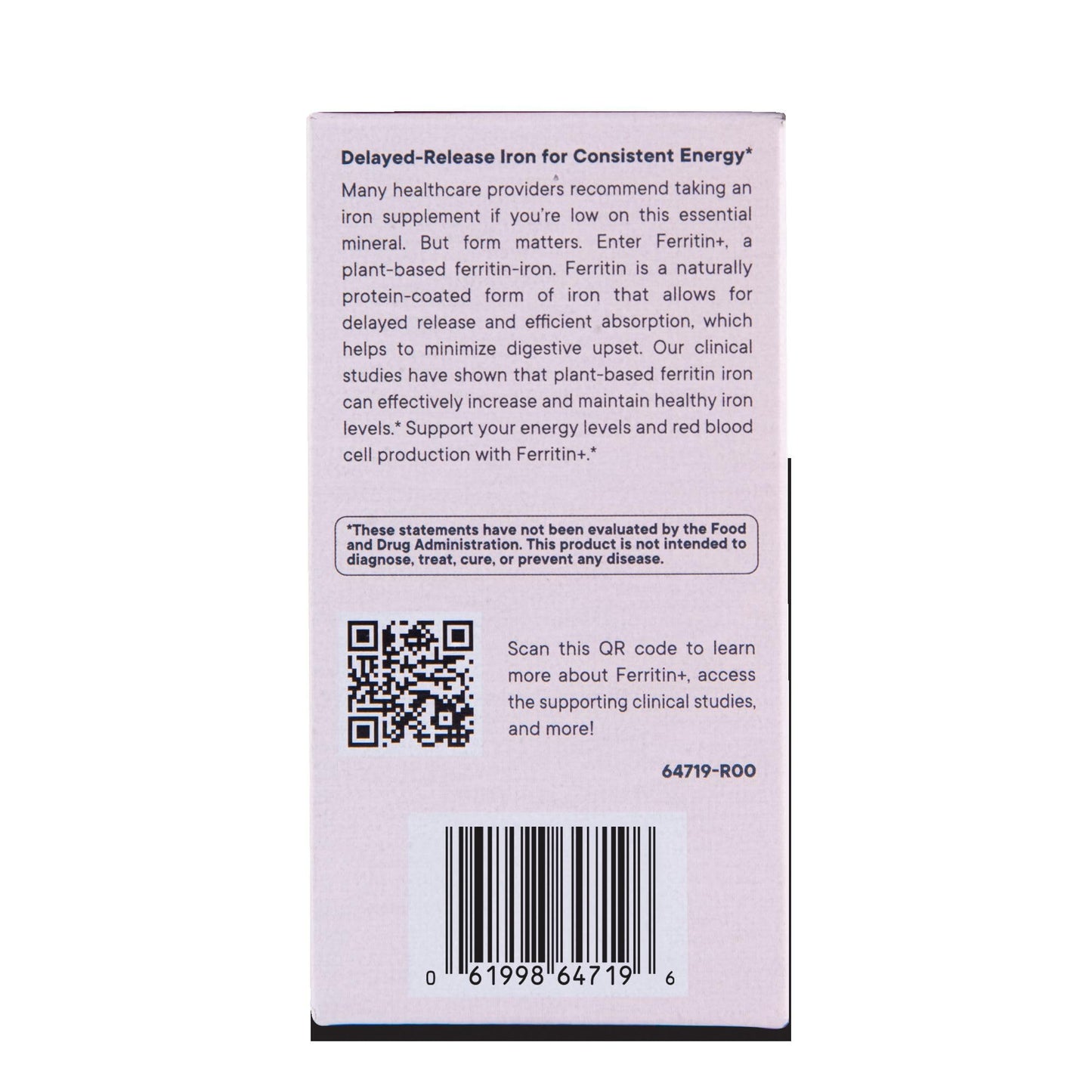 Flora Ferritin+ Delayed-Release Iron – Plant-Based, Vegan, Gluten-Free