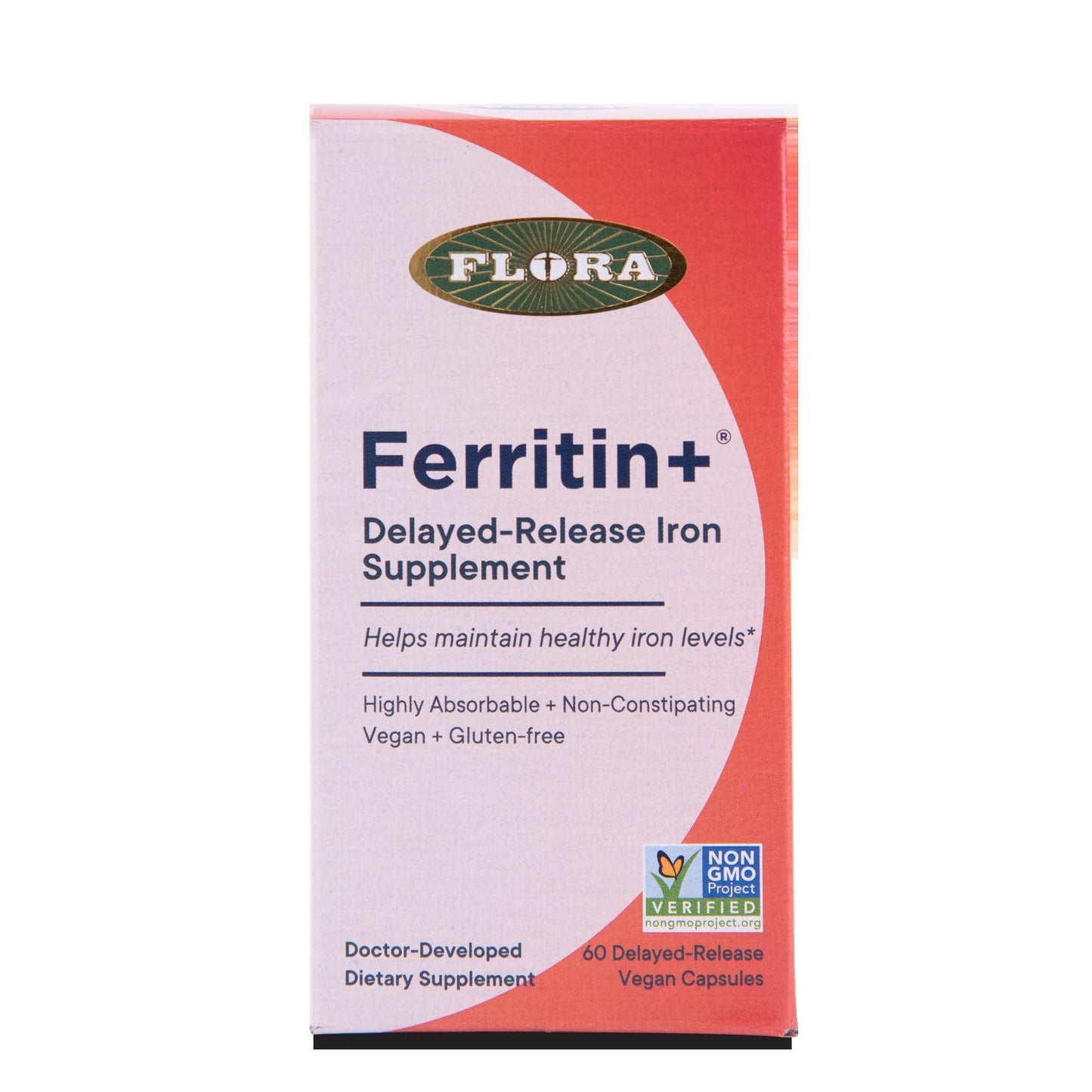 Flora Ferritin+ Delayed-Release Iron – Plant-Based, Vegan, Gluten-Free