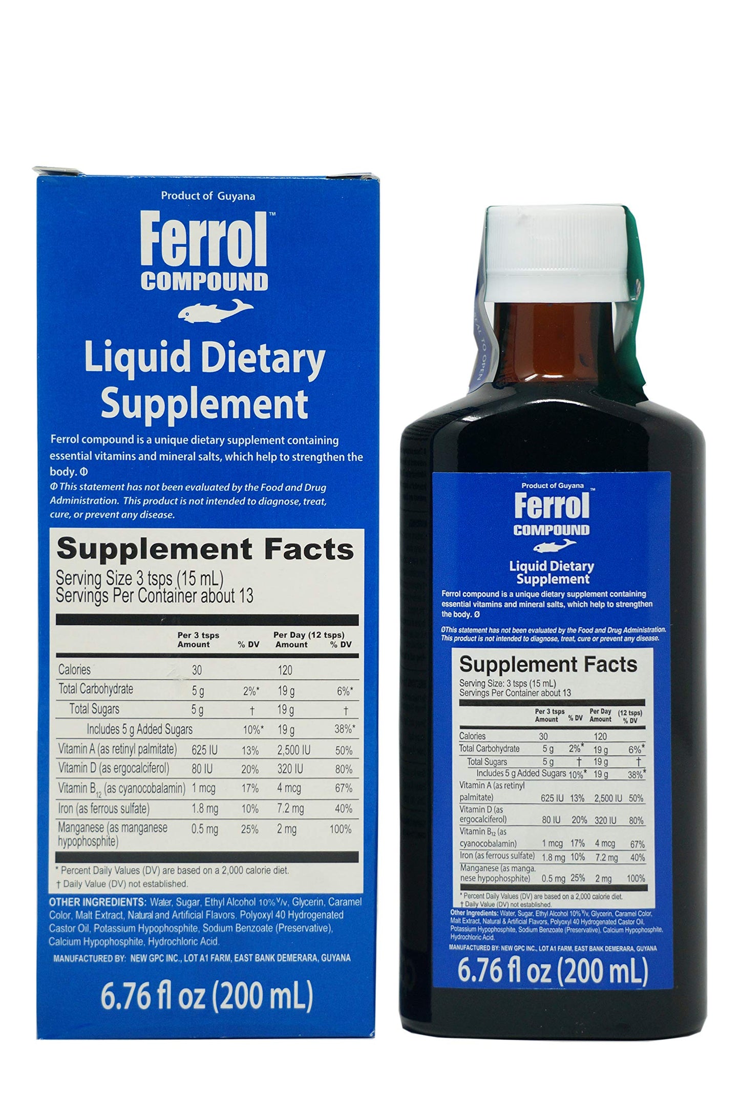 Ferrol (1) - Iron Supplement with Essential Vitamins and Mineral Salts | 200ml (6.5 Fl oz)