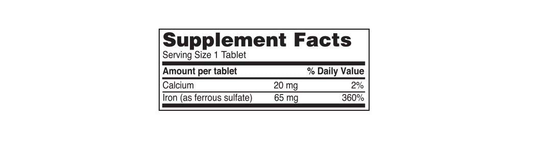 Ferrous Sulfate 325mg Iron Supplement (2-Pack) – 100 Tablets per Bottle | Iron Pills