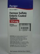 Ferrous Sulfate 324mg Enteric-Coated Red Tablets – 100 Count