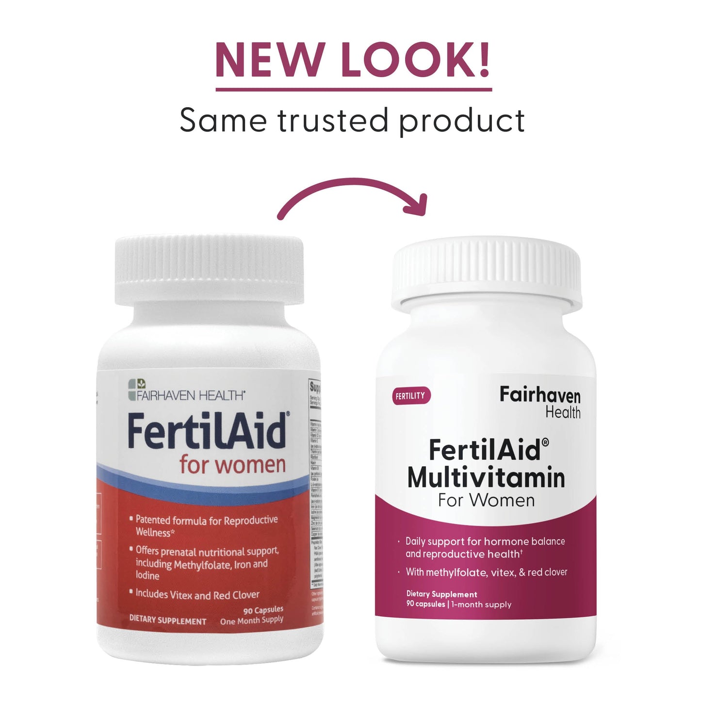 Fairhaven Health FertilAid for Women | Prenatal Vitamin for Fertility Support with Vitex & Folate | 180 Capsules