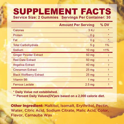 Womb Gummies for Women – Fertility Support, Pineapple Balance, Vegan & Gluten-Free (60 Count)