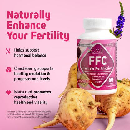 FFC Female Fertiliceive -Clinically Tested Hormonal Support Formula |65% Pregnancy Rate in 3 Months |4,000+ Real-World & 500+ Doctor-Verified Pregnancies |Supports Ovulation & Egg Health | Halal