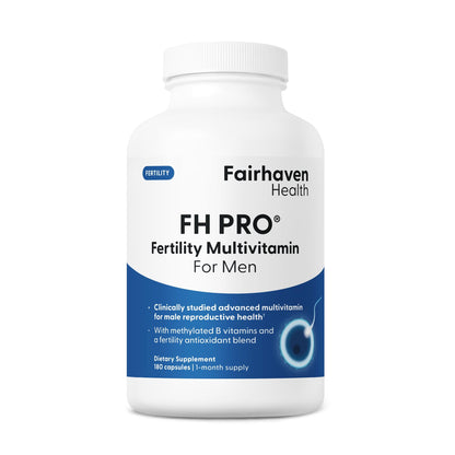 Fairhaven Health FH Pro for Men – Clinically Studied Prenatal Fertility Support for Him | 180 Capsules