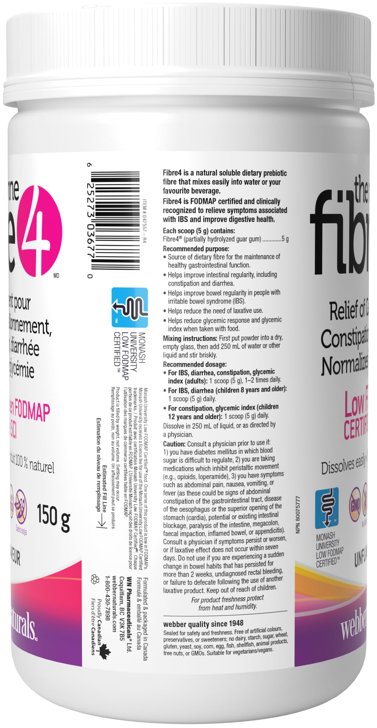 The Right Fibre4® IBS Intestinal Discomfort Unflavoured – Clinically Proven Soluble Fibre