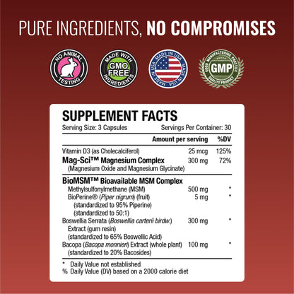Approved Science Fibroprin - Ease Nerve & Muscle Aches | 90 Capsules | Made in USA