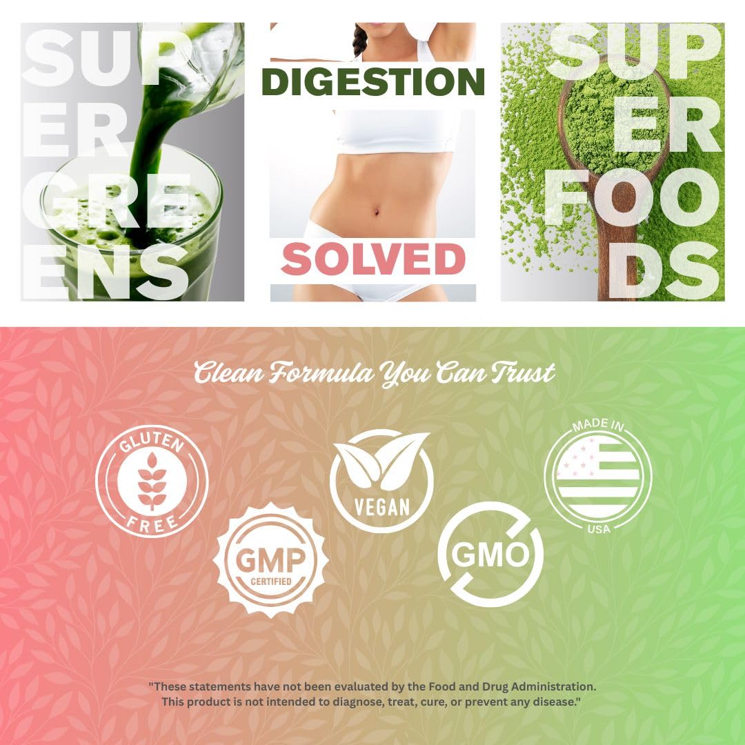 Field of Greens Superfood Powder - Organic Spirulina, Beet Root, Probiotic, Mixed Berry
