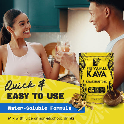 Fiji Vanua Kava 30% Kavalactone Extract Powder – High-Potency, Water-Soluble Kava (2 oz)