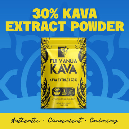 Fiji Vanua Kava 30% Kavalactone Extract Powder – High-Potency, Water-Soluble Kava (2 oz)